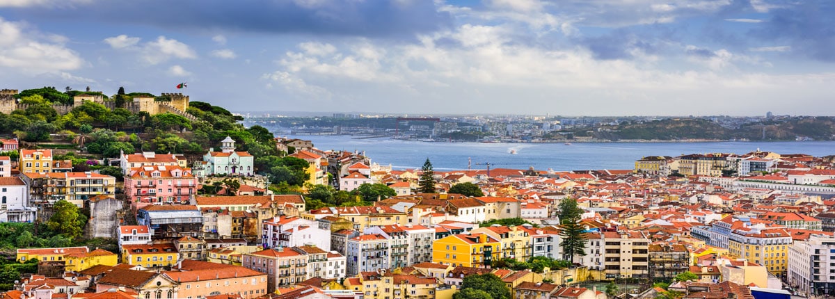 View of the Lisbon, Portugal cityscape